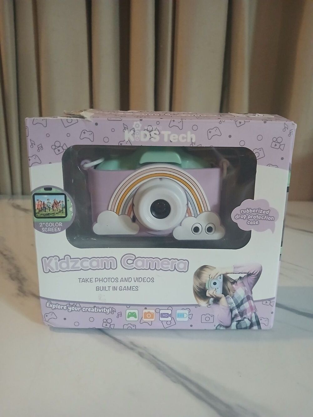 Vivitar Kidzcam Camera for Kids, Rainbow Camera 1080p Video & Built In Games